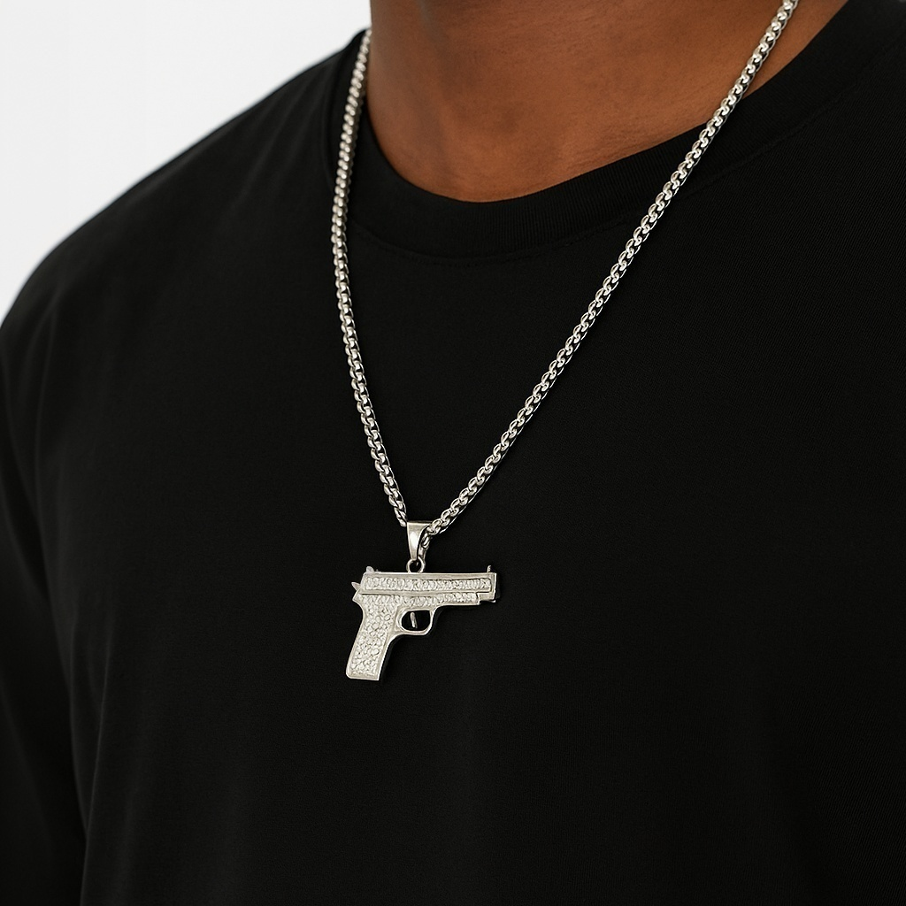 Gun Pendant Necklace
