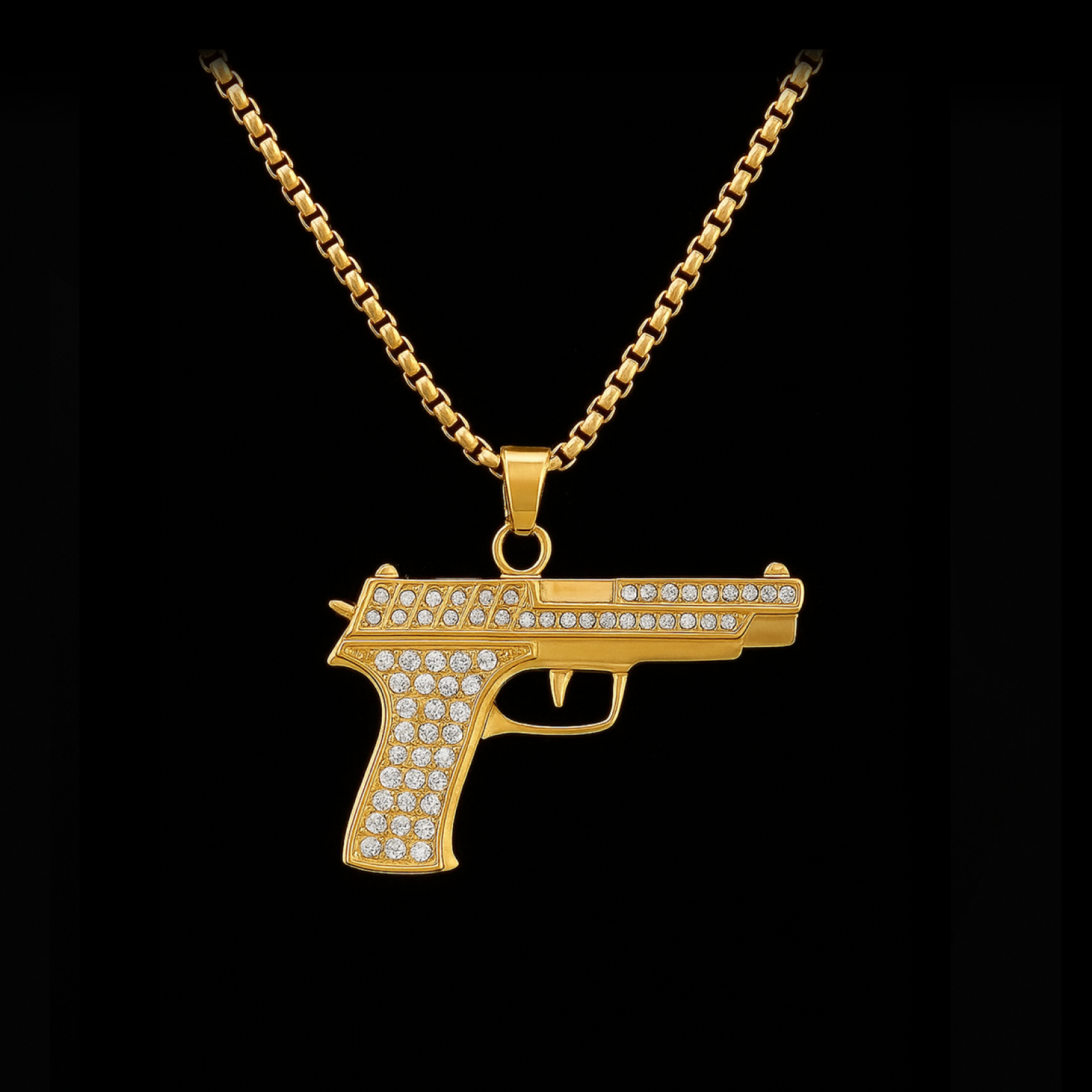 Gun Pendant Necklace