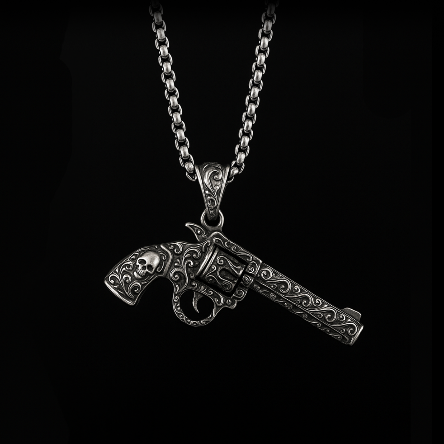 Revolver Pendant Necklace