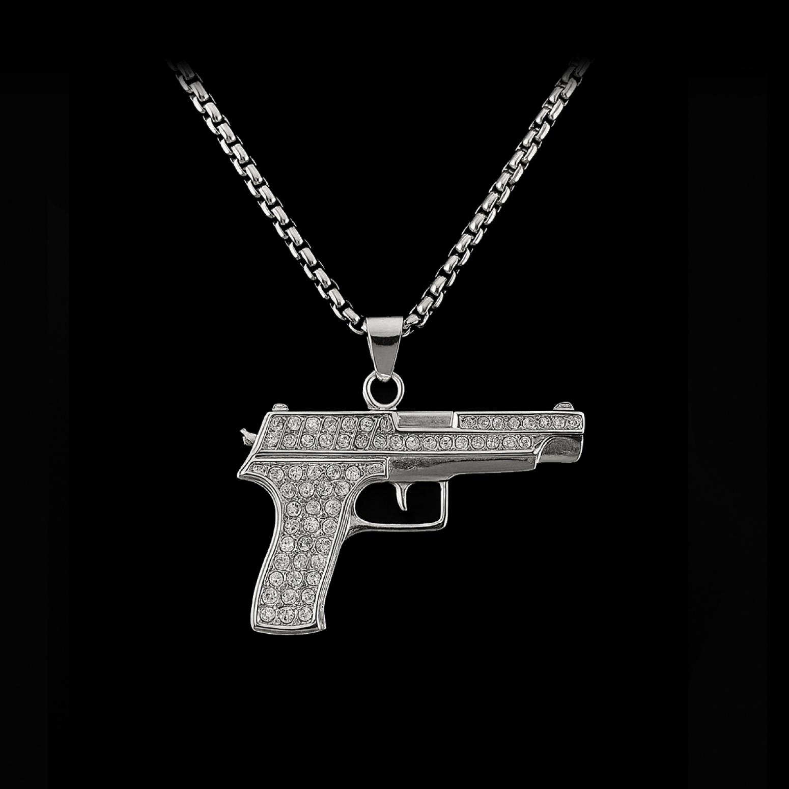 Gun Pendant Necklace