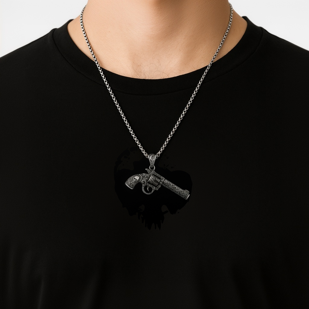 Revolver Pendant Necklace
